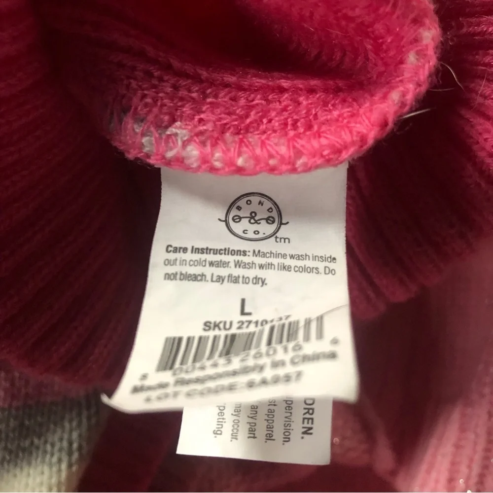 NWOT Pair pink owl turtle beck striped dog sweaters L